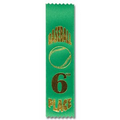 2"x8" 6th Place Stock Event Ribbons (BASEBALL) Lapels